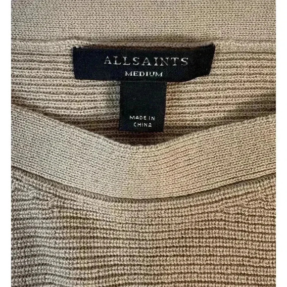 NWOT Allsaints Raven Pink Mauve Wool Cashmere Blend Sweater Size Medium - Picture 5 of 7